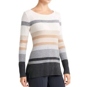 ATHLETA CASHMERE LODGE STRIPED SWEATER